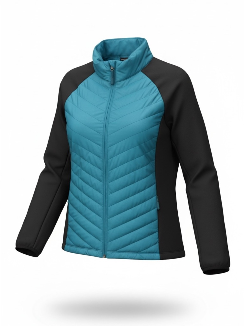 32 Degrees Mixed Media Jacket Lightweight Puffer Down Filled Women’s Large Blue